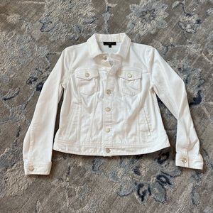 Talbots Petite small white denim jacket. Great condition, no stains.
